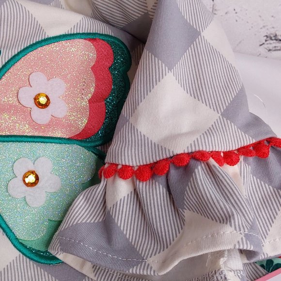 'RARE EDITIONS' TOP & PANTS BUTTERFLY SET - Picture 7 of 15